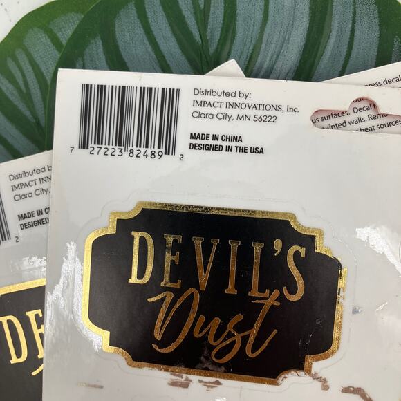 Impact Innovations Black Gold Halloween Label Removable Peel Stick Decal Sticker - Picture 6 of 8